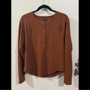 GAP Rust Long Sleeve Henley